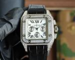 Cartier Santos Imported Quartz Movement 39*13mm for Men 33*13mm for Women Cowhide Leather Strap Replica Watch